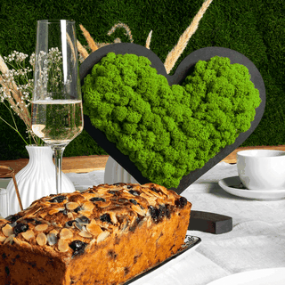 Moosbild „Herzstück“ mit Geschenkverpackung