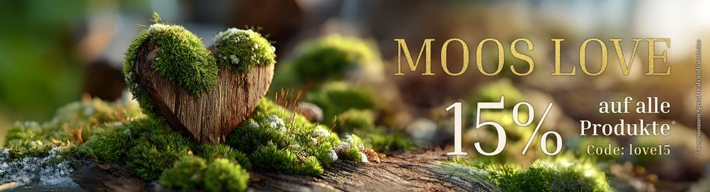 Moos Love 💚 jetzt 15% auf alle* Moosbilder sparen mit dem Code love15