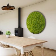 Moosbild Gigant rund mit Kugelmoos