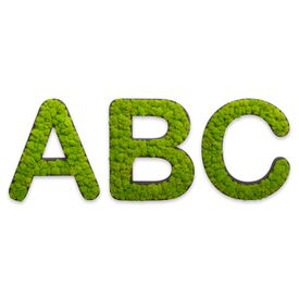 Buchstaben mit Islandmoos