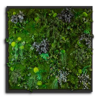 Moosbild Gigant Plateau London Eye 1 eckig versch. Größen Holzfaserplatte schwarz lackiert matt - 2