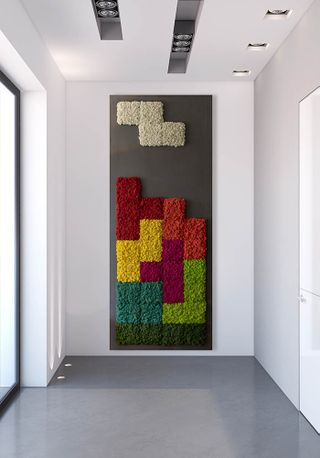 Moos Wandverkleidung - Amalia - 25 x 25 cm - Apfelgrün - 11