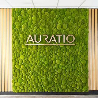 Mooswand mit Ballenmoos inkl. Wunschlogo