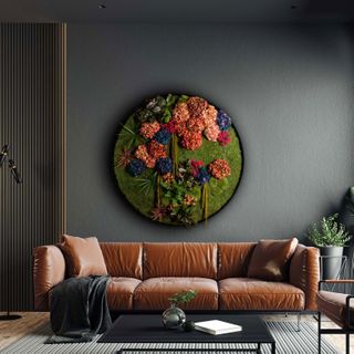 Moosbild Vintage Hydrangea