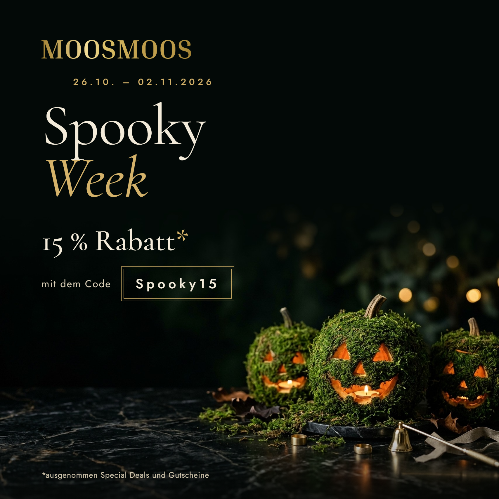 Spooky Week 👻 jetzt 15% auf alle* Moosbilder sparen mit dem Code spooky15