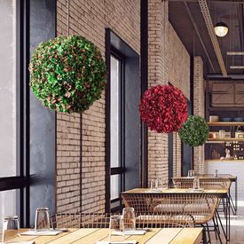 Moosball mit Hortensien